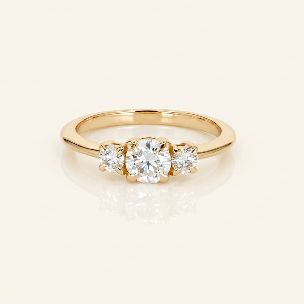 Three Stone Moissanite Trilogy Ring